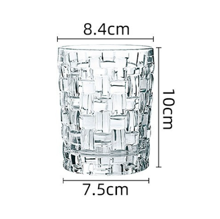 European Style Braided Shot Glass Large Cold Drink Crystal Glass