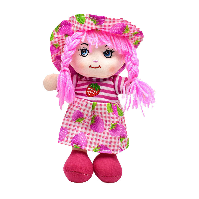 Cute ragdoll pink orange yellow hat fruit clothes doll girl gift