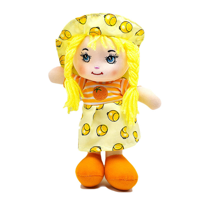 Cute ragdoll pink orange yellow hat fruit clothes doll girl gift