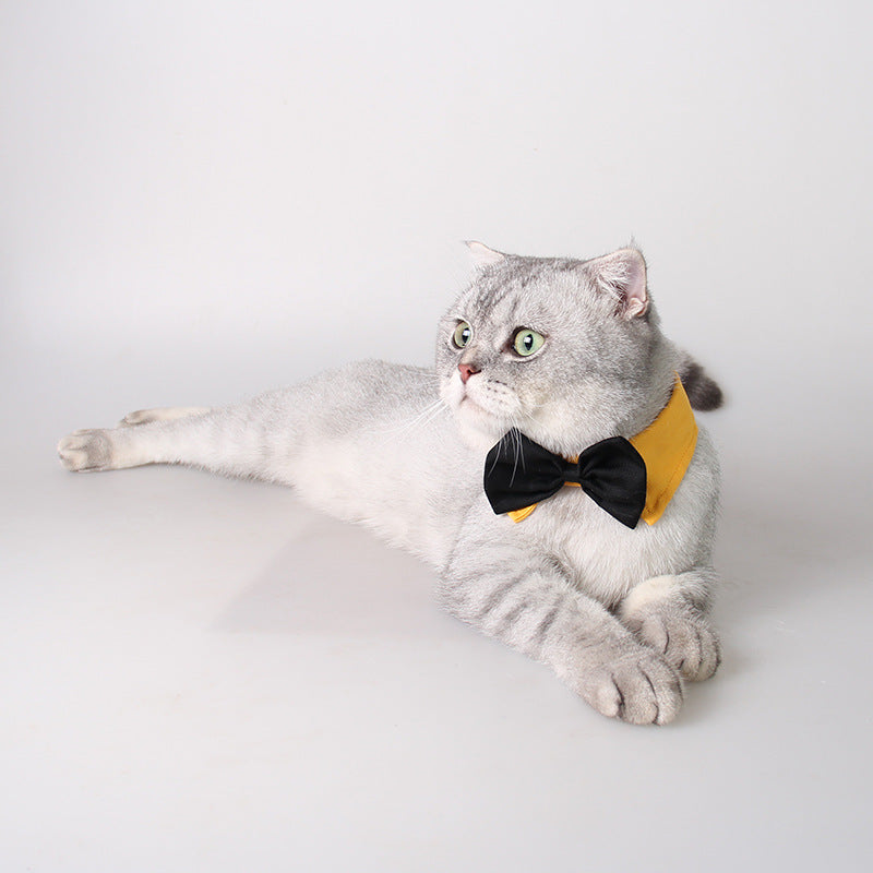 Dog Supplies Ji Zai Zai Creative Gentleman's Bow Tie Cotton Tie British Multi Color Pet Dog Supplies