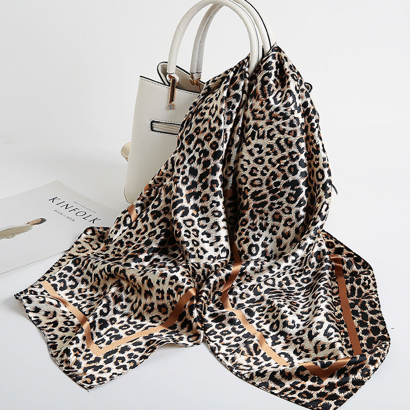 Special offer Hangzhou silk satin 90cm large square simulation silk scarf female wild scarf spring and autumn thin shawl sunscreen