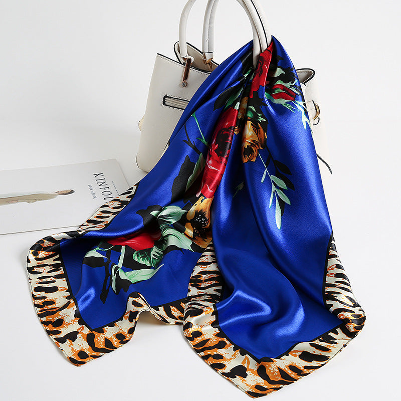 Special offer Hangzhou silk satin 90cm large square simulation silk scarf female wild scarf spring and autumn thin shawl sunscreen