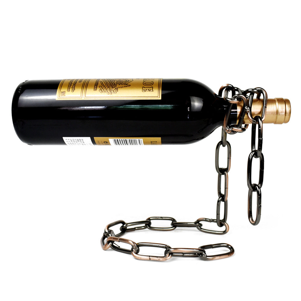 Huidian Craft Magic Suspended Iron Chain Wine Rack Metal Chain Bracket Crafts Personality Creative Home Decorations