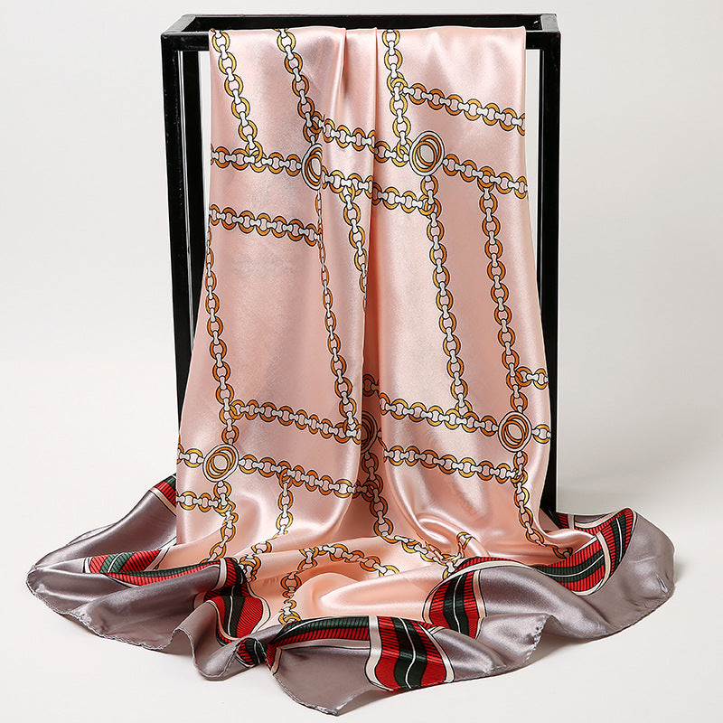 Special offer Hangzhou silk satin 90cm large square simulation silk scarf female wild scarf spring and autumn thin shawl sunscreen