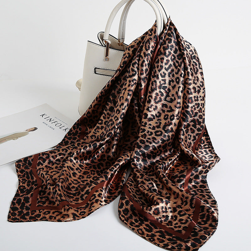 Special offer Hangzhou silk satin 90cm large square simulation silk scarf female wild scarf spring and autumn thin shawl sunscreen