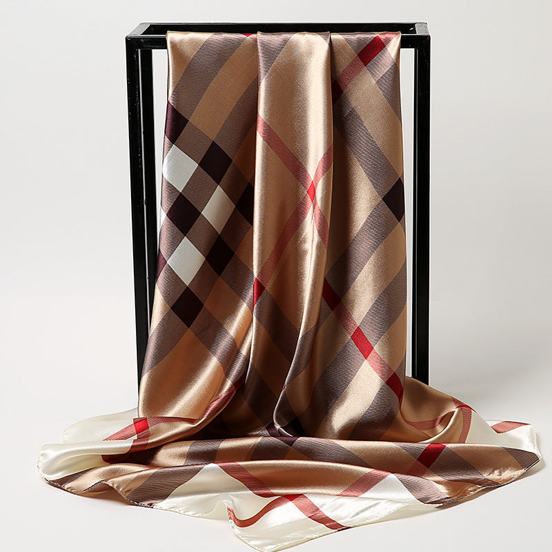 Special offer Hangzhou silk satin 90cm large square simulation silk scarf female wild scarf spring and autumn thin shawl sunscreen