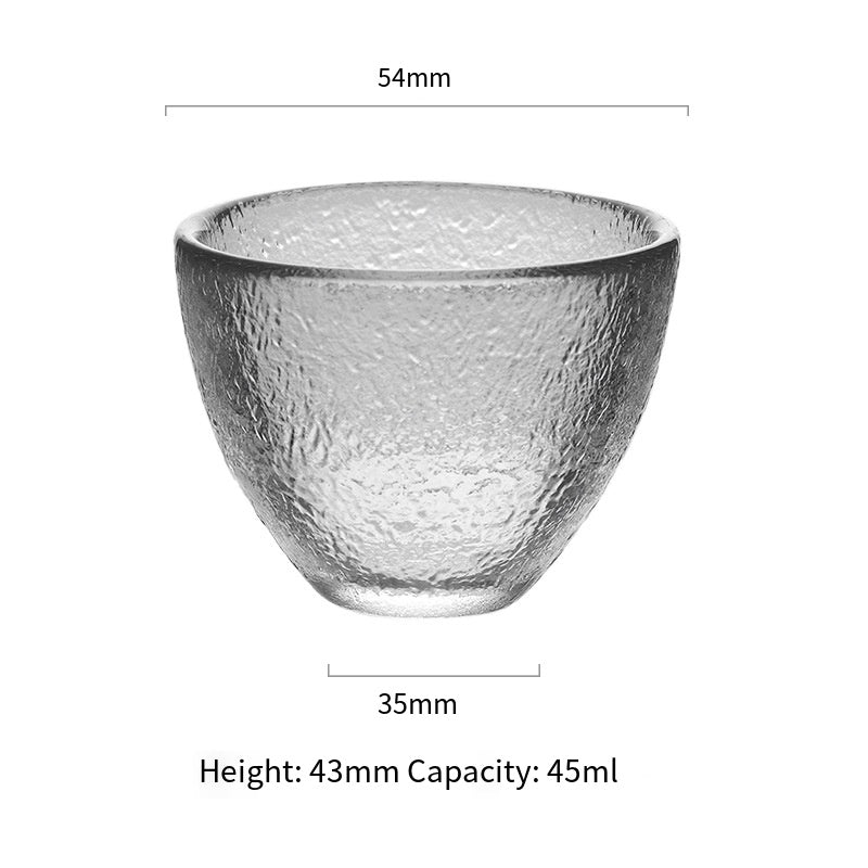 Japanese-style plum blossom thumb sake pot sake cup set creative plum blossom frosted glass wine dispenser liquor set wholesale