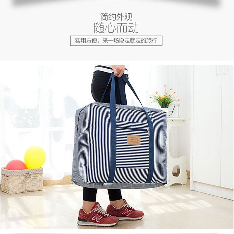 Nanjiren NanJiren storage bag reinforced thickened Oxford cloth waterproof luggage packing bag solid color cotton quilt moving bag consignment bag 50*40*25cm