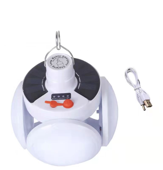Solar LED2029 Football Lights Collapsible Bulb Lights Home Emergency Garden Lights Outdoor Night Market Stall Lights