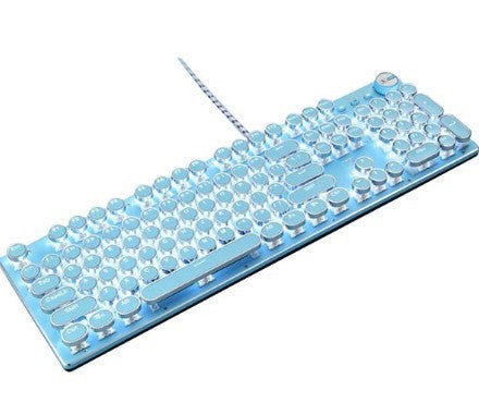 Xinmeng girl pink real mechanical keyboard green axis punk retro round key chocolate office typing game keyboard
