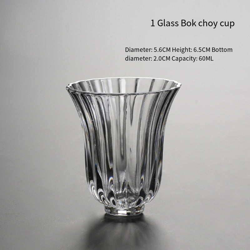 Pure handmade transparent glass tea cup