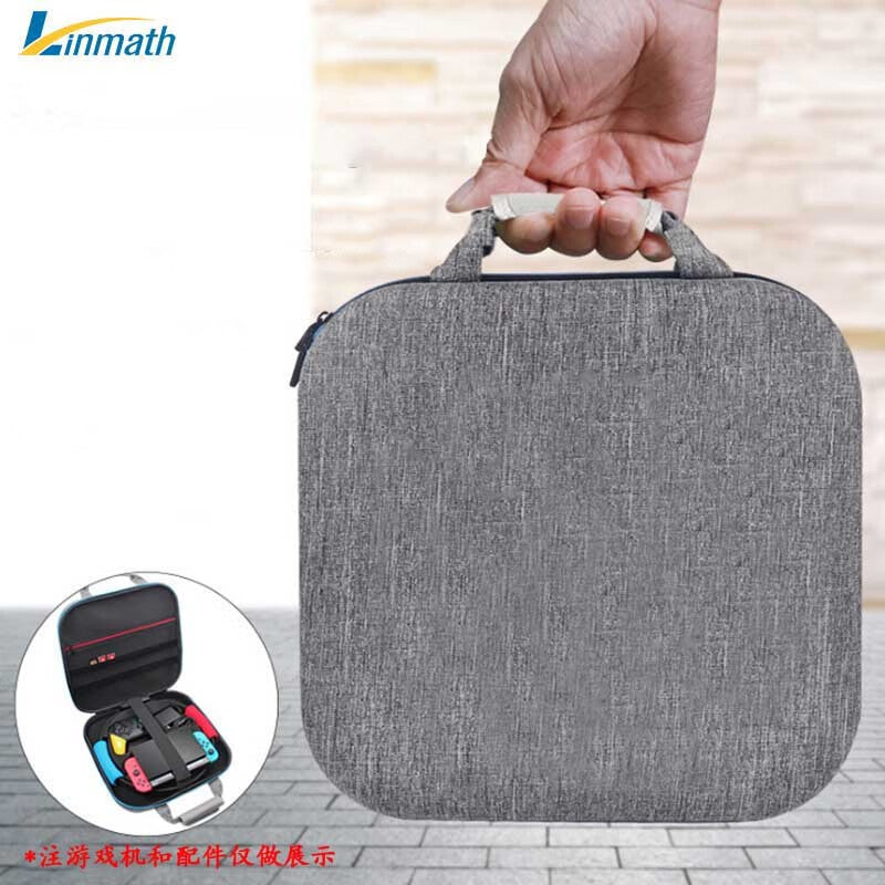 Lingmei Nintendo Switch Fitness Ring Storage Bag Game Console Accessories NS Portable Anti-fall Storage Bag Gray