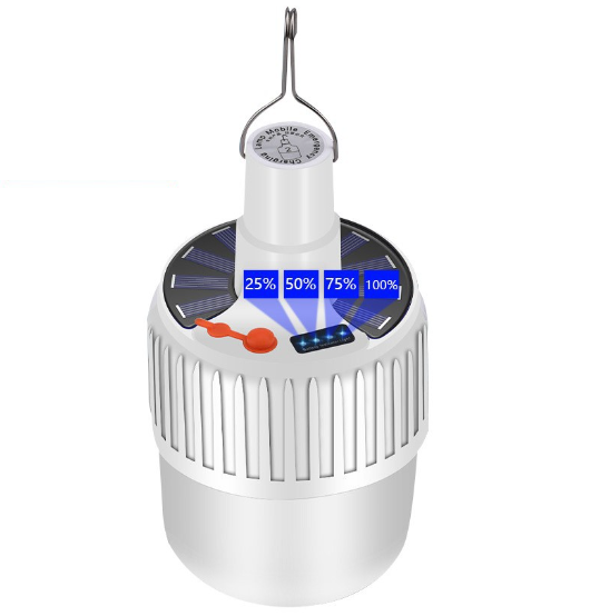Solar LED2029 Football Lights Collapsible Bulb Lights Home Emergency Garden Lights Outdoor Night Market Stall Lights