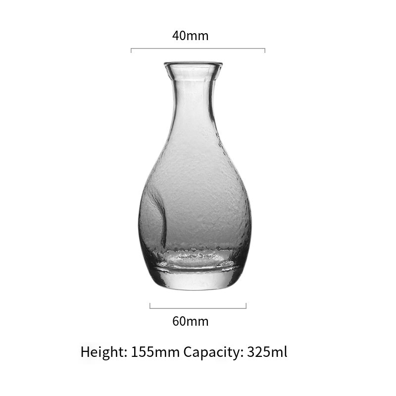 Japanese-style plum blossom thumb sake pot sake cup set creative plum blossom frosted glass wine dispenser liquor set wholesale