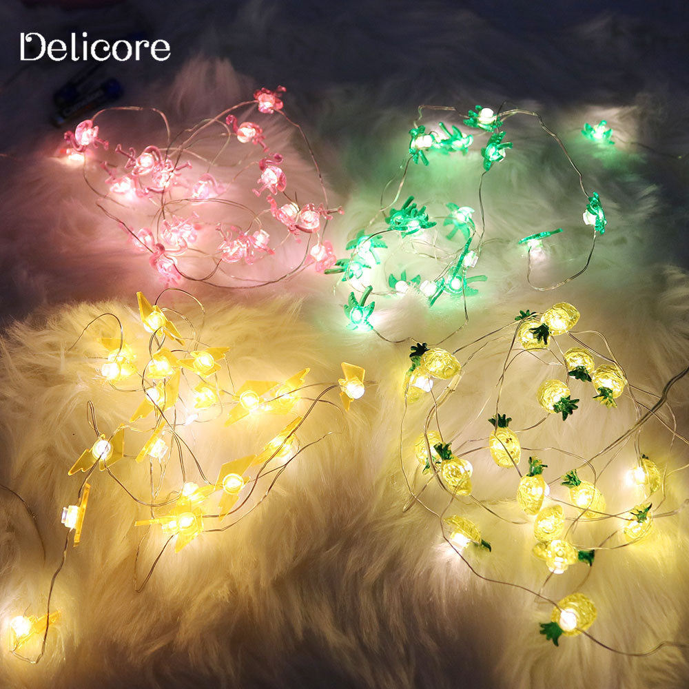 Ins Schneeflocke Stern Kupferdraht Lichterkette Outdoor Indoor Raumaufteilung Hochzeitsdekoration Lichter Festival romantische LED-Leuchten