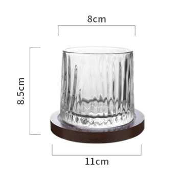 Zetten's diamond hand-painted creative rotating whiskey glass thickened personality tumbler glass decompression cup