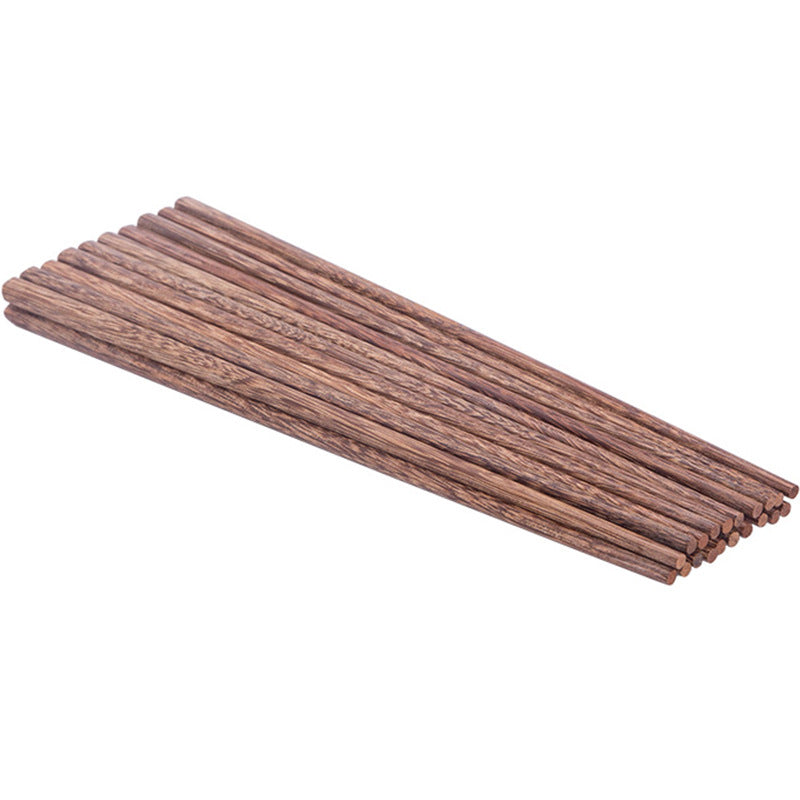 Japanese-style wooden tableware chicken wing wooden chopsticks household paint-free hot pot chopsticks kitchen public chopsticks 10 pairs wholesale