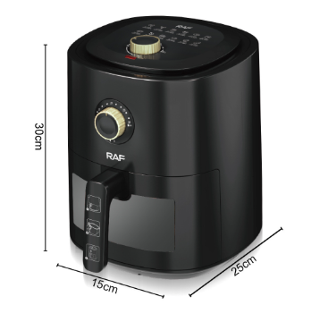 vailable in Black and White RAF 6L Visual Air Fryer European Standard | Smoke-Free | Multi-Functional | Large-Capacity
