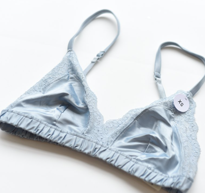 Nordic Style Satin Sleep Bra β Wireless Triangle Cup, Small Bust Fit, Ultra-Soft & Comfy Loungewear for Women