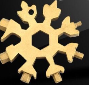 18 in 1 Snowflake Multi-tool Card Combination Snowflake Screwdriver Outdoor Snowflake Portable EDC Wrench Tool