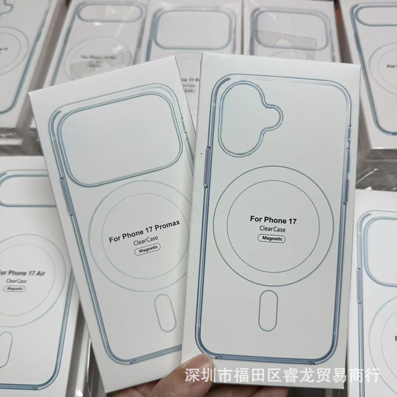 Applicable to Apple 17promax transparent magnetic phone case iphone17 protective case pro drop resistant 17Air17pm
