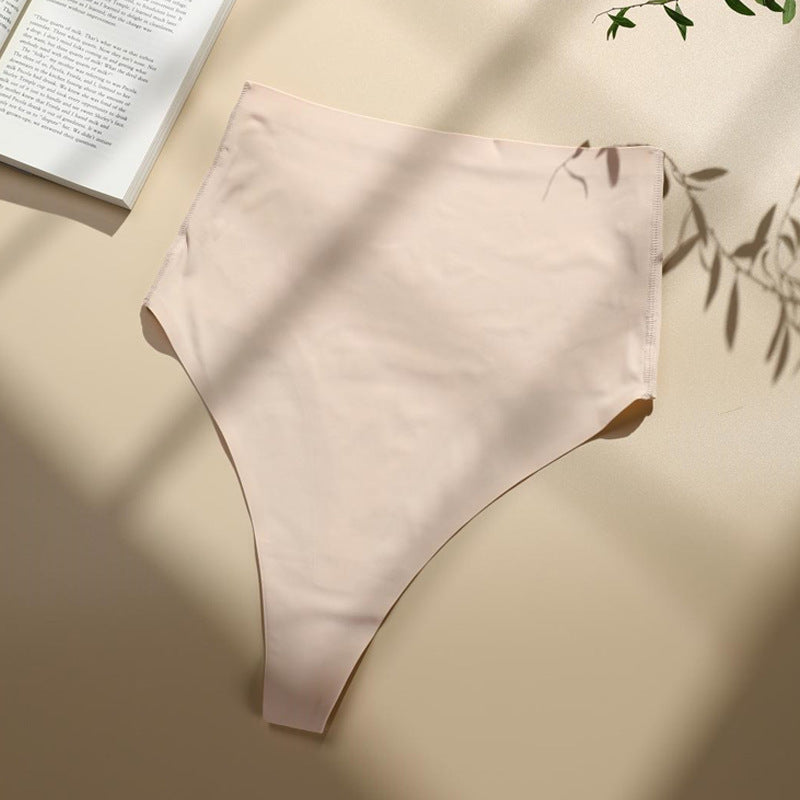 Foreign trade body shaping high waist T-shaped belly underwear women's postpartum body shaping waist slimming pants ice silk sexy body shaping pants