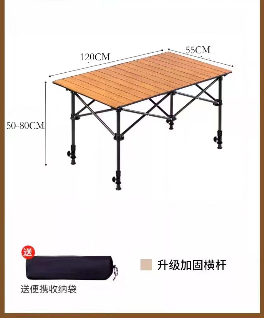 Outdoor Folding Table Metal Egg Roll Table Portable Camping Picnic Table Setting Table Camping Barbecue Self Drive Tour