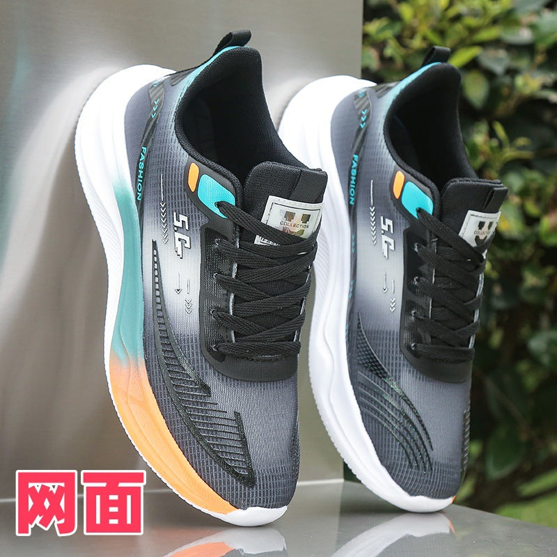 Ultralight running men's shoes are waterproof, non-slip, lightweight, breathable, autumn trend, casual soft-soled, teen student sneakers