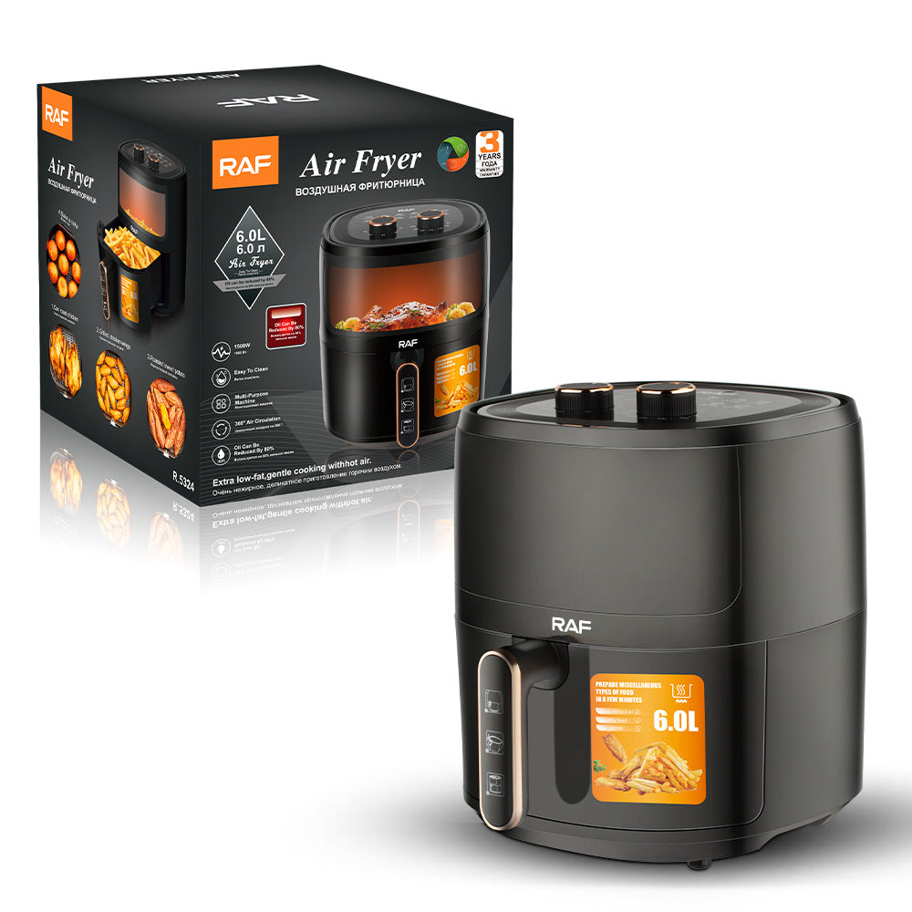 RAF Visual Air Fryer Large Capacity, Multi-Functional, European Standard, Automatic Electric Cooker for Healthy Frying