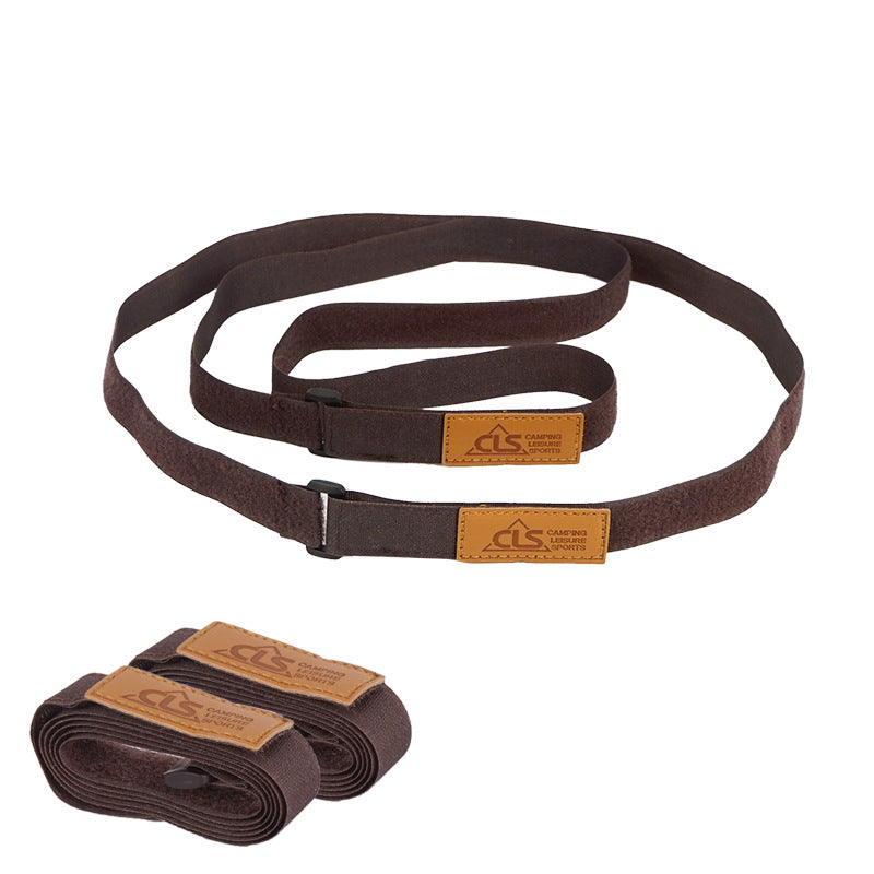 Outdoor camping strapping strap travel equipment luggage tent storage strapping strap Velcro strap 2 pack