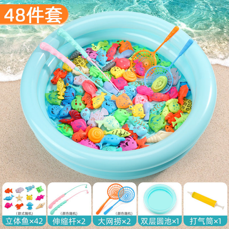 Strictly select boys, age puzzle fishing, toy pool, magnetic sucking baby, female early education, fishing sister and brother toys, children's gifts
