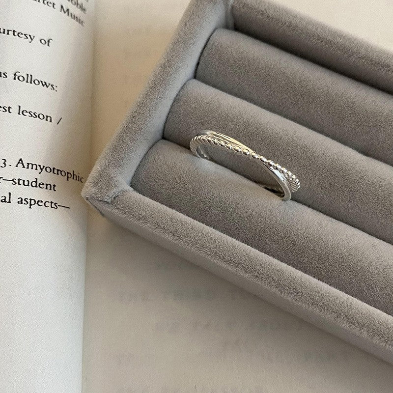 new plain ring women's niche ins high-end sense opening adjustable ring