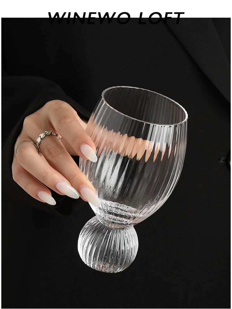 Pearls are not protected by lead, washed away, I am drunk and ride a whale Medieval crystal glass cup wine glass Nordic ins style