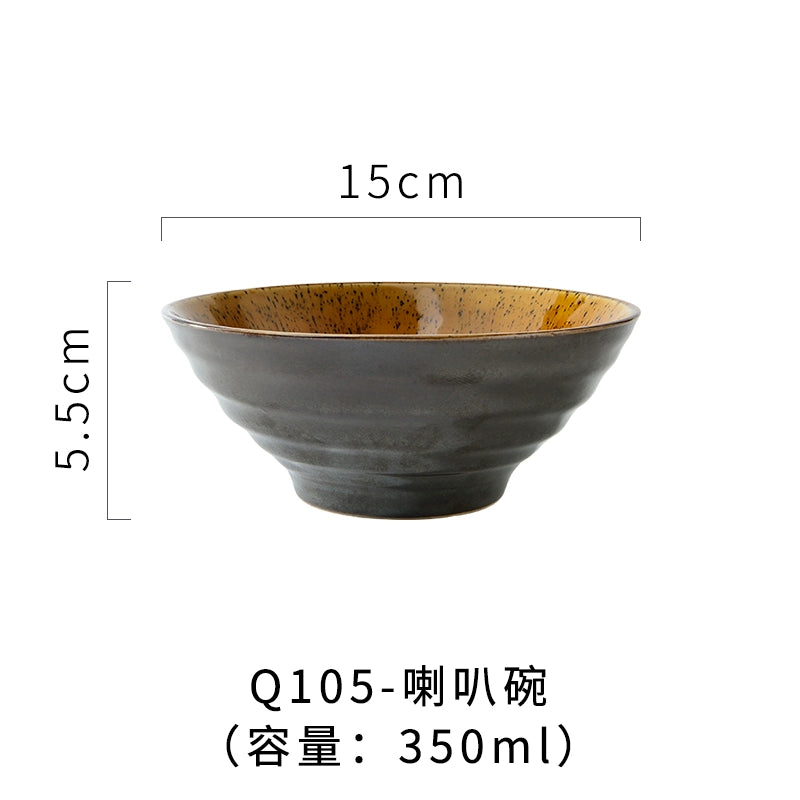 A radish Japanese-style coarse ceramic rice bowl features retro creative dishes and cups slightly flawed tableware ice cream bowl