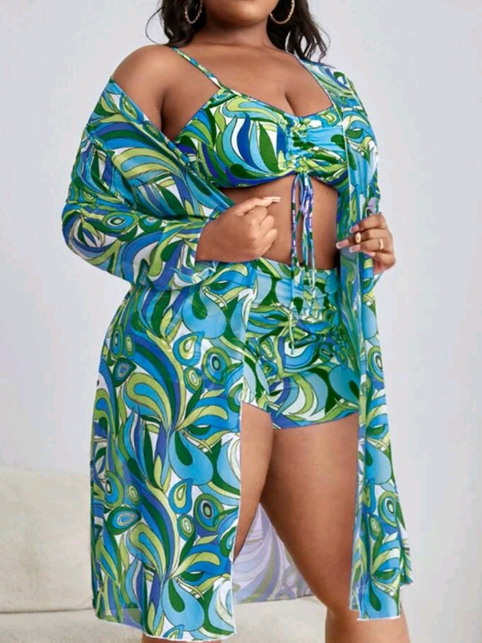 Sexy Plus Size Split Bikini – Women's Swimsuit for Beach & Pool | International Shipping