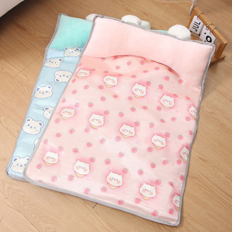 Kennel Cat Kennel Summer Ice Silk Mats Dog Kennel Pet Supplies Teddy Small Medium Dog Bed All Seasons Universal