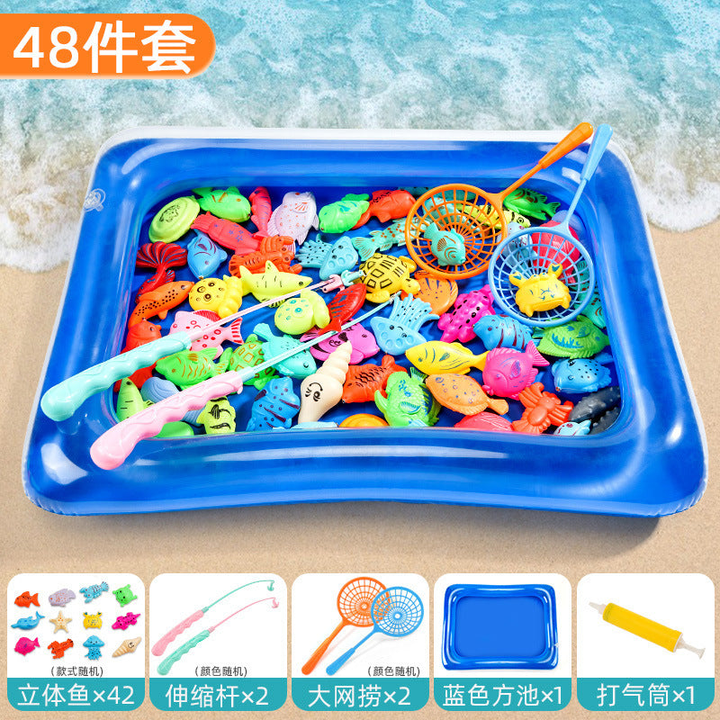 Strictly select boys, age puzzle fishing, toy pool, magnetic sucking baby, female early education, fishing sister and brother toys, children's gifts