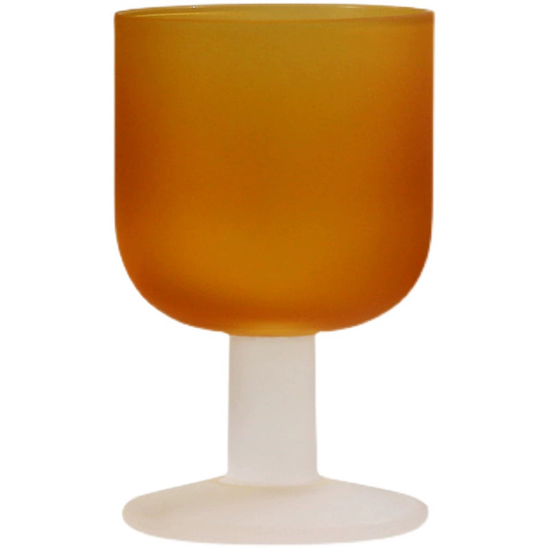 Medieval Cup Designer Sunset Cup Twilight Orange Frosted Glass Goblet Cocktail Glass Gift