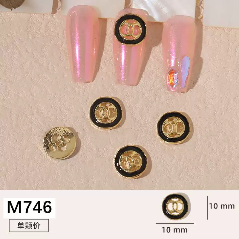Net red manicure small fragrant wind jewelry love bunny new bow camellia dripping oil nail decoration stickers
