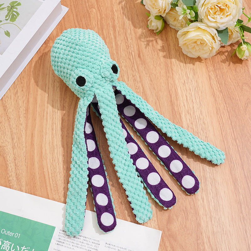 Dog toys plush little yellow duck resistant to bite teeth and relieve boredom Pet toys octopus geese small and medium-sized dog toys