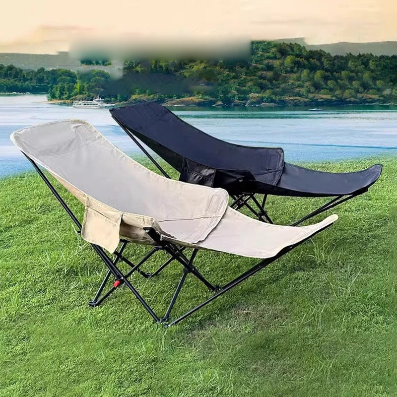 Custom Three-Gear Adjustable Moon Chair Outdoor Folding Chair Portable Picnic Camping Fishing Chair Office Recliner