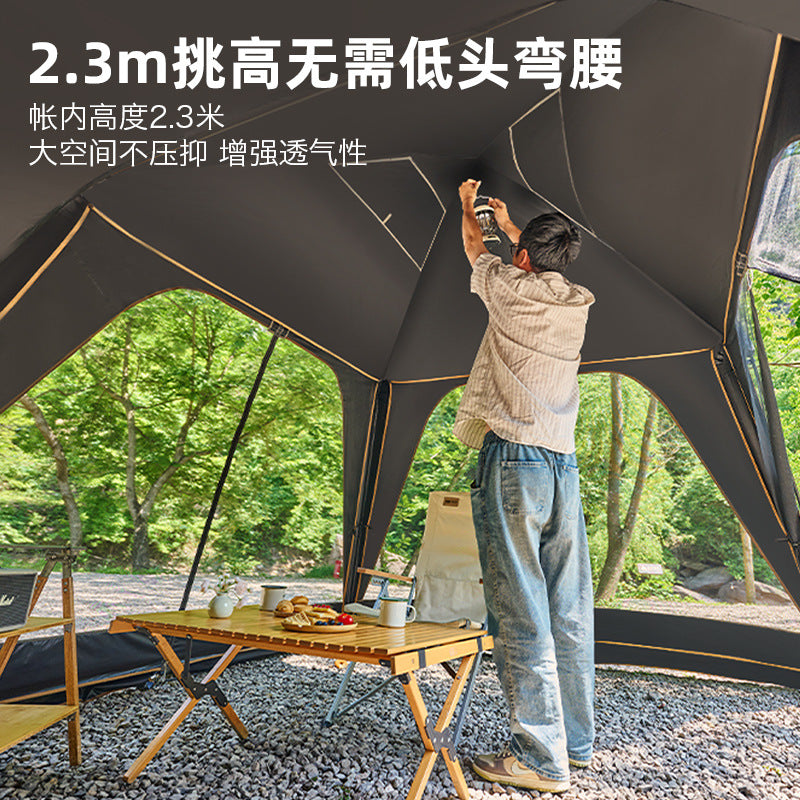 Explorers' carside tents quickly open the dome canopy, outdoor summer camping, light luxury, quick opening tents, sunshade, and sunscreen pergola
