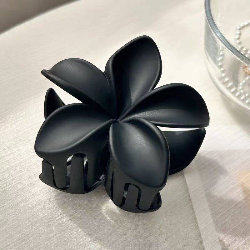 marbled grab clip Sweet and fresh frangipani hair clip Summer high-end shark hair clip