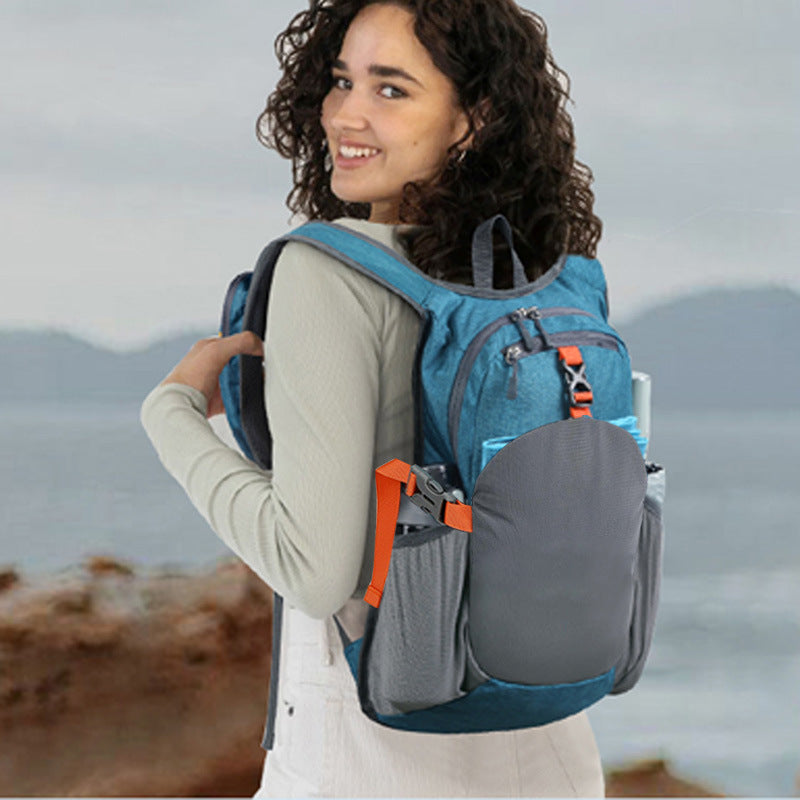 Cross-border new outdoor men's and women's lightweight, breathable, water-repellent trekking backpack, backpack, foldable storage travel bag
