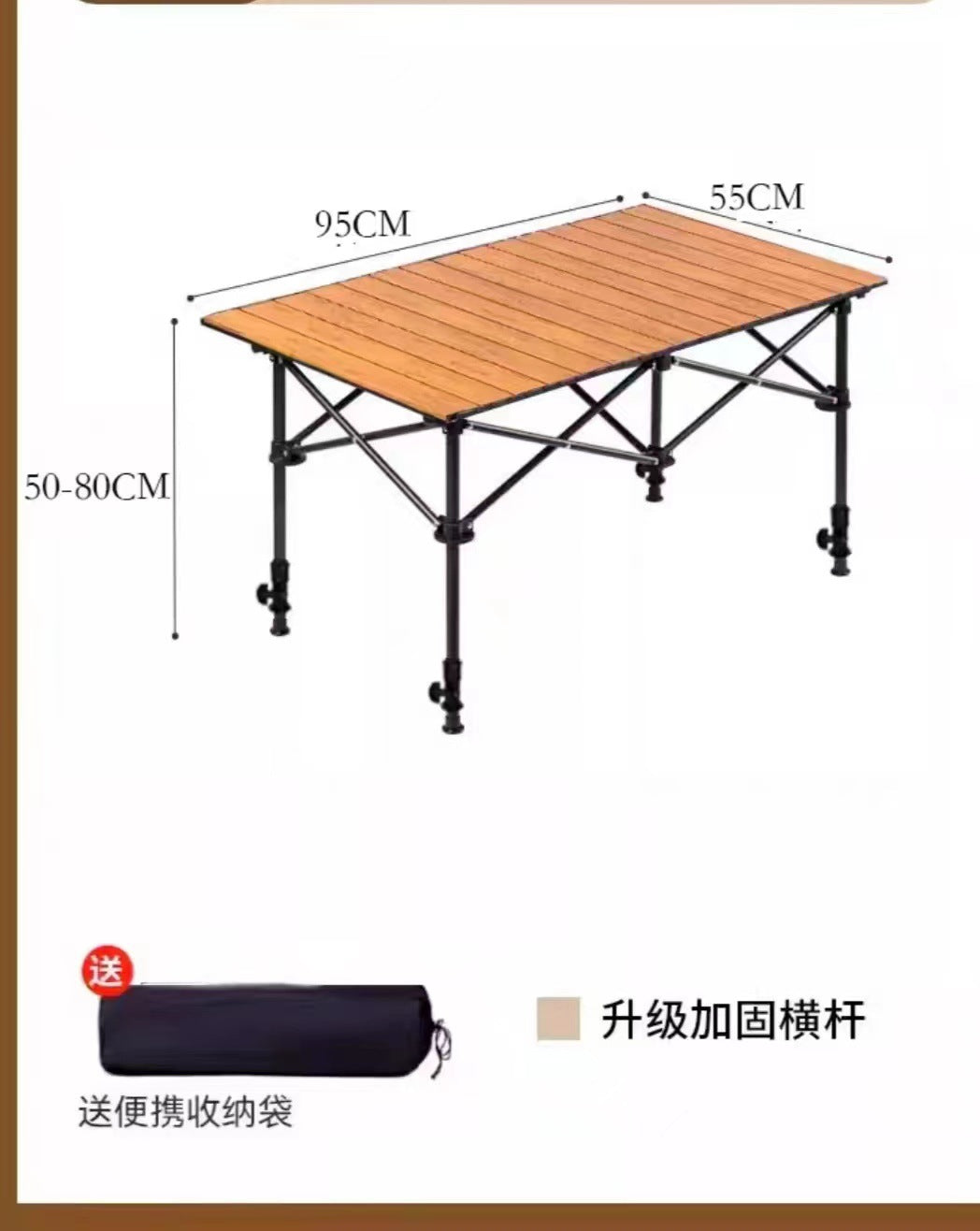 Outdoor Folding Table Metal Egg Roll Table Portable Camping Picnic Table Setting Table Camping Barbecue Self Drive Tour