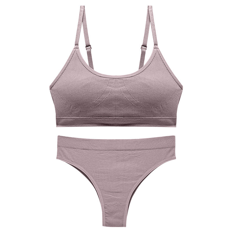 No steel ring big chest small vest shoulder strap adjustable thin section large size seamless sleep underwear underwear ladies suit