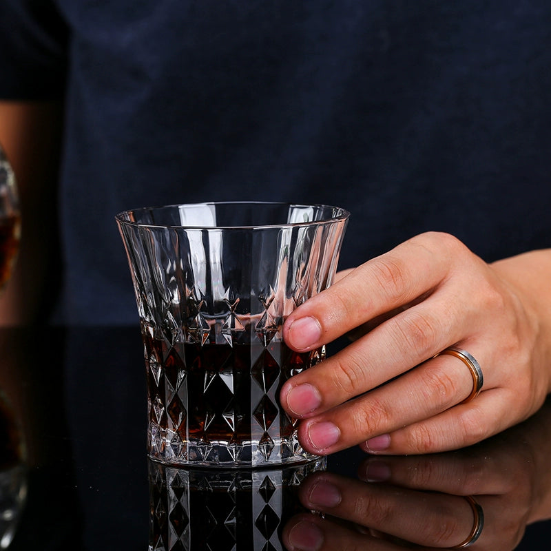 French original imported CDA luxury crystal glass fashion goblet Portuguese white wine glass diamond pattern red wine glass