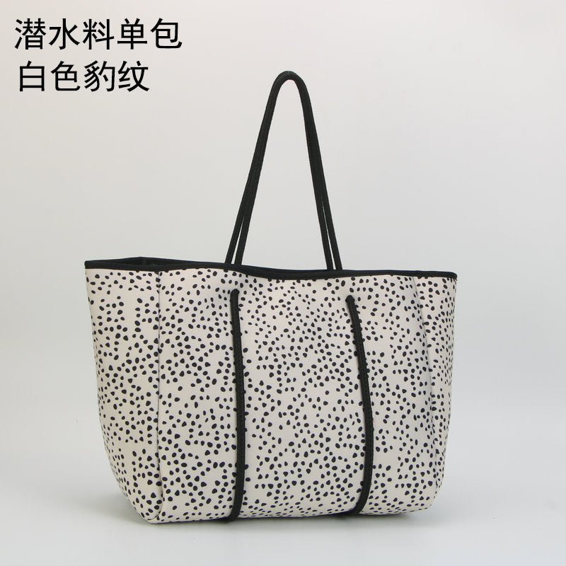 Self-supporting punching diving material beach bag mother bag manufacturer large capacity ladies beach bag