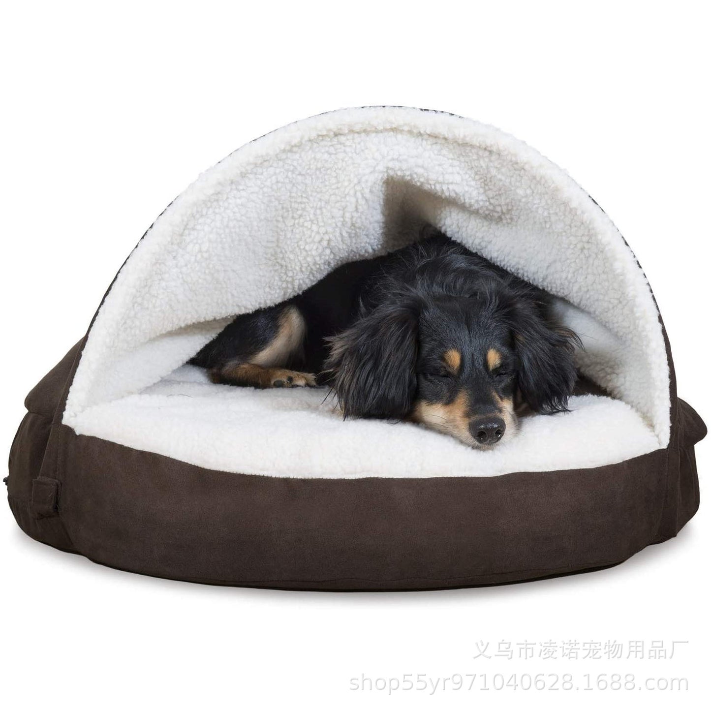 Pet Dog Bed Round Hugging Bird's Nest Snuggle Nest Blanket Pet Bed Warmth Removable pillowcase for dogs and cats
