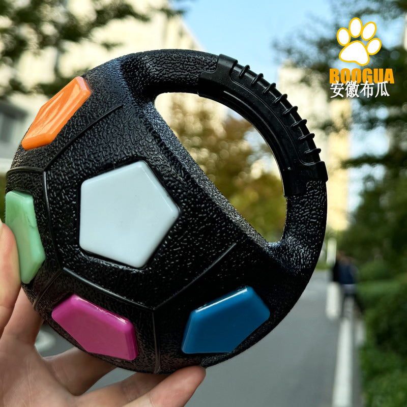 Pet dog round toy can hold football border collie self-hi corgi training special interactive bite resistant